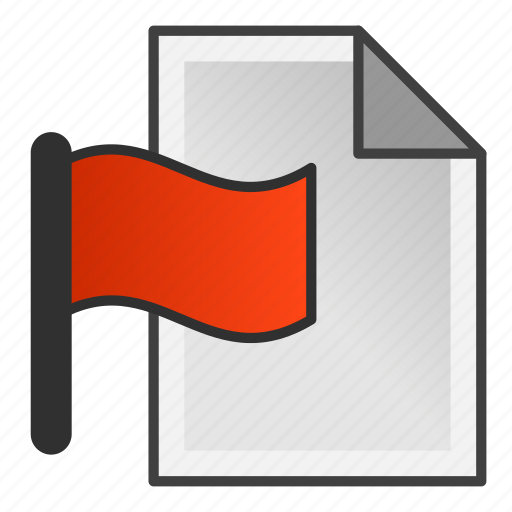Document, flag, marked, page icon - Download on Iconfinder