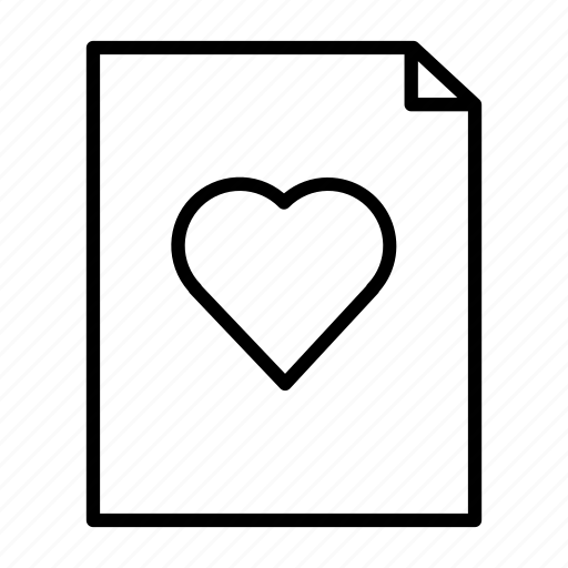 Document, favorite, file, heart, love, page icon - Download on Iconfinder