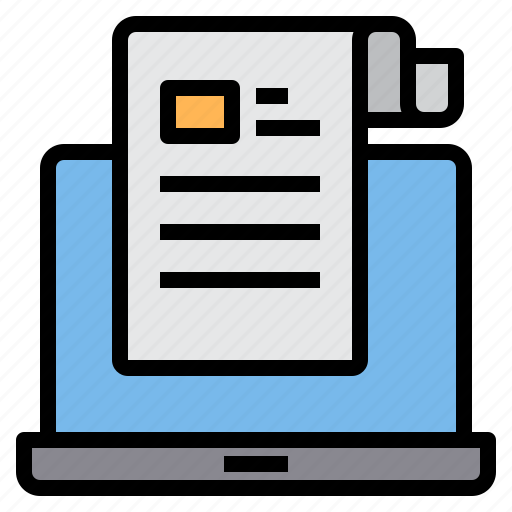 Business, document, file, laptop, paper icon - Download on Iconfinder