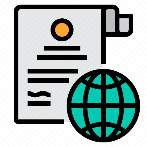 Business, document, file, paper, report, world icon - Download on Iconfinder