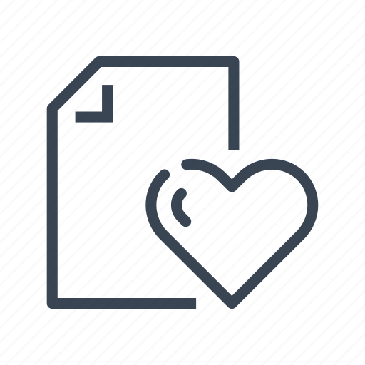 Document, file, letter, like, love, heart icon - Download on Iconfinder