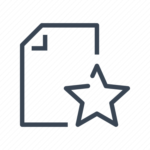 Document, file, letter, star, favorite, bookmark, rating icon - Download on Iconfinder