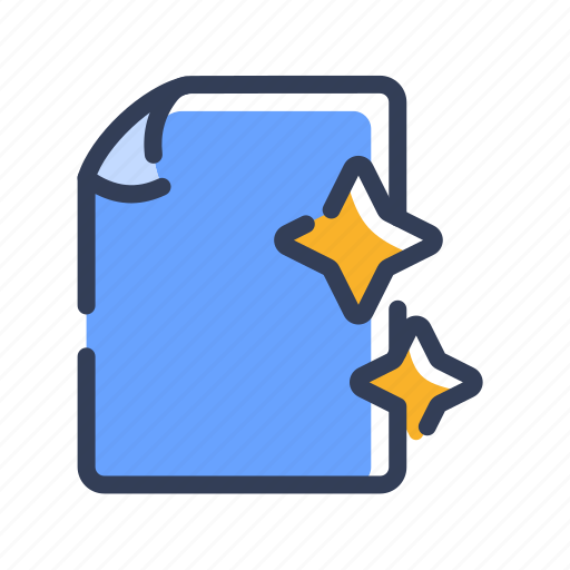 New, document, file, paper, blank, spark, page icon - Download on Iconfinder