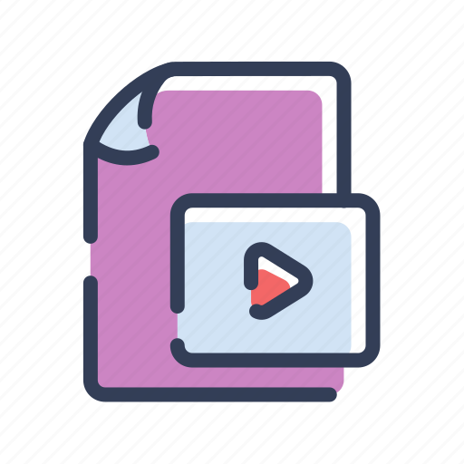 Video, document, file, paper, page, multimedia icon - Download on Iconfinder