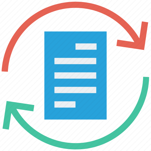 Arrows, document, document list, file, page, sync file icon - Download on Iconfinder