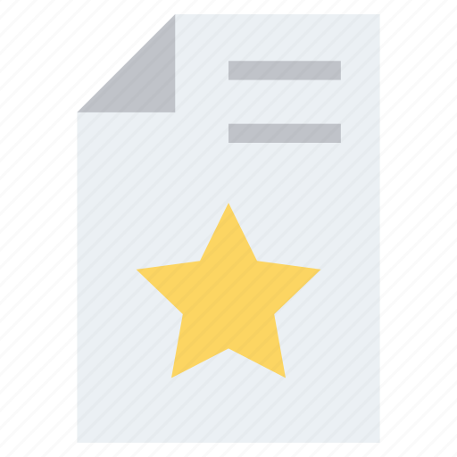 Document, favorite, favorite file, file, page, paper, star icon - Download on Iconfinder
