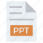 document, document list, extension, file, format, page, ppt 