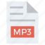 document, document list, extension, file, format, mp3, page 