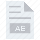 ae, document, document list, extension, file, format, page 