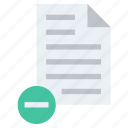 document, document list, file, minus, page, paper, text