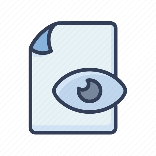 Preview, document, file, paper, page, view, eye icon - Download on Iconfinder