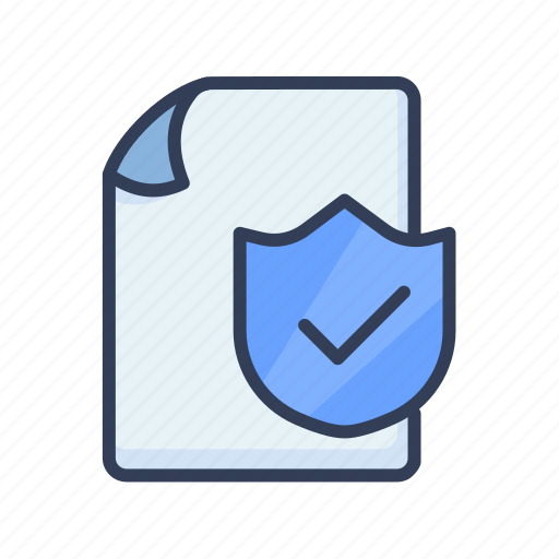Protect, document, file, paper, page, shield, secure icon - Download on Iconfinder