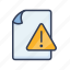 error, document, file, paper, page, warning, exclamation 