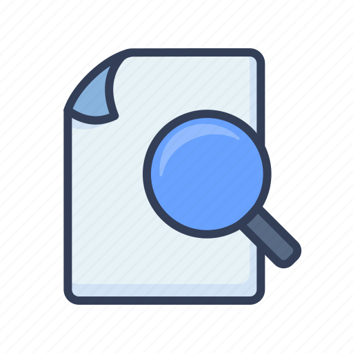 Search, document, file, paper, page, find, magnifier icon - Download on Iconfinder