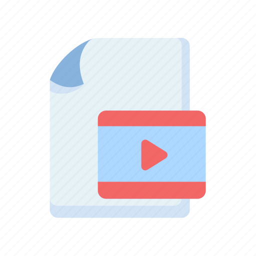 Video, document, file, paper, page, multimedia icon - Download on Iconfinder