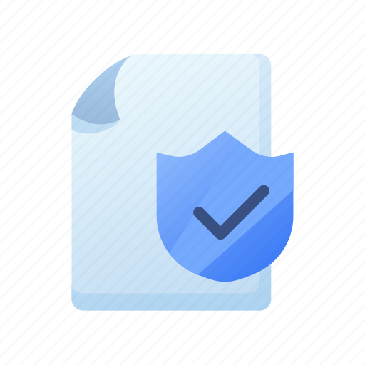 Protect, document, file, paper, page, shield, secure icon - Download on Iconfinder