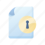 encrypted, document, file, paper, page, password 