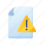 error, document, file, paper, page, warning, exclamation 