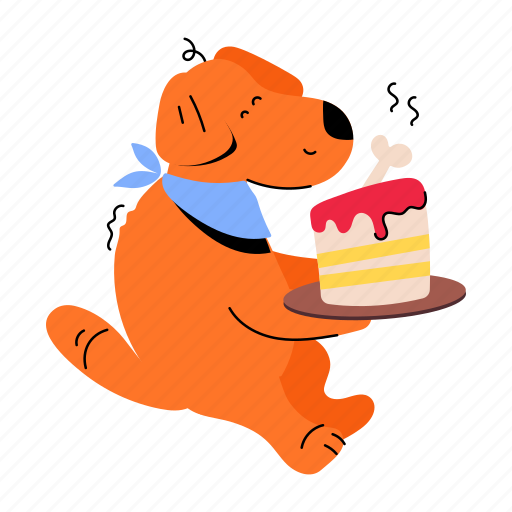 Dog, cute puppy, dog holding, puppy holding, cute dog illustration - Download on Iconfinder