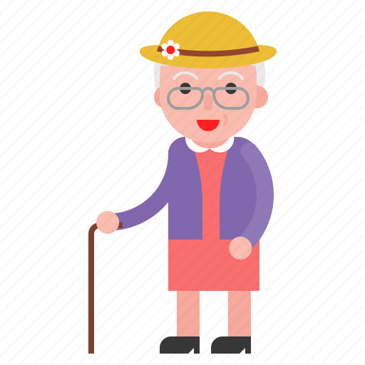 Elder, old, old woman, senior icon - Download on Iconfinder