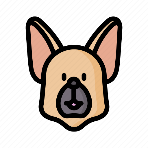 German, shepherd, dog, animal, avatar, puppy icon - Download on Iconfinder