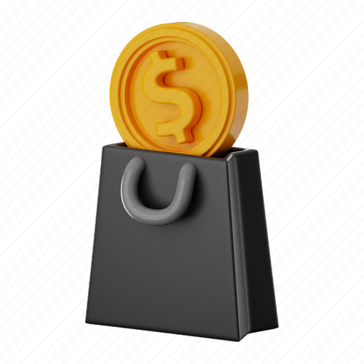Dollar, finance, money, coin, business, marketing, cash 3D illustration - Download on Iconfinder