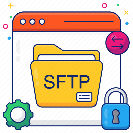Sftp, secure file transfer protocol, folder security, folder protection, secure folder icon - Download on Iconfinder
