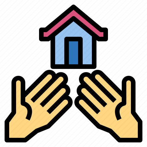 House, donation, real, estate, property, hand icon - Download on Iconfinder