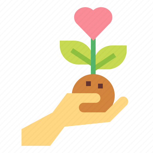 Ecological, plant, hand, environment, heart icon - Download on Iconfinder