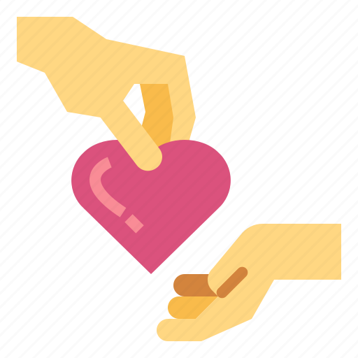 Donation, help, give, heart, hand icon - Download on Iconfinder