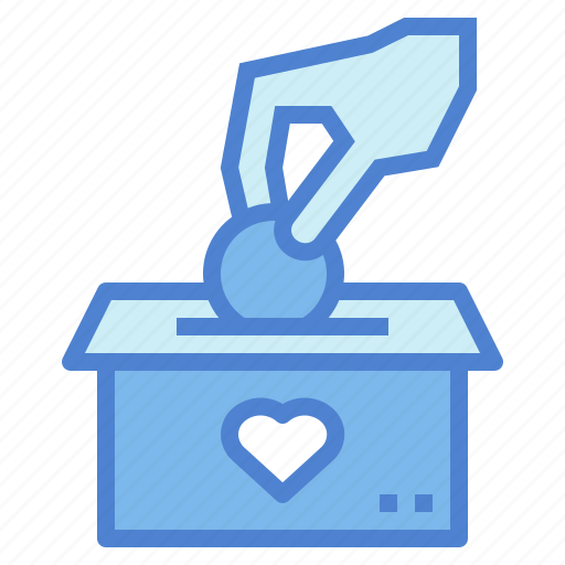 Box, heart, money, donate, hand icon - Download on Iconfinder