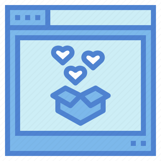 Online, donation, charity, browser, website, heart icon - Download on Iconfinder