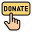donation, click, hand 