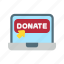 online donate, charity, donation, laptop, welfare, care, contribution, fundraising 