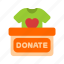 clothing donation box, charity, donate, shirt, clothes, garment, welfare, give 