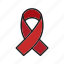 ribbon, bow, knot, awareness, aids, cancer, decoration, ornament 