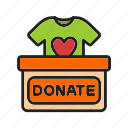 clothing donation box, charity, donate, shirt, clothes, garment, welfare, give