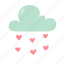 heart, rain, cloud, love, valentines 