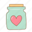 bottle, heart, jar, love, valentine 