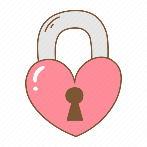 Heart, lock, valentine, key, love icon - Download on Iconfinder