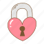 heart, lock, valentine, key, love 
