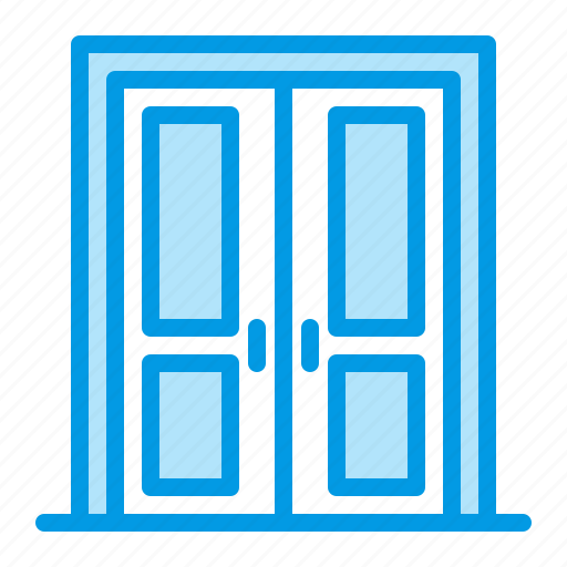 Door, double, entrance, interior icon - Download on Iconfinder
