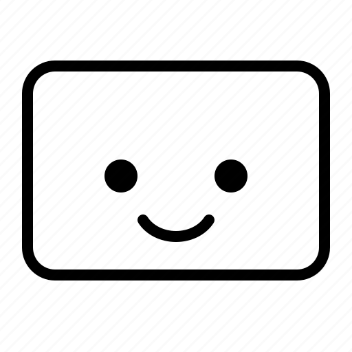 Emoticon, expression, face, happy, rectangle, smile, triangle icon - Download on Iconfinder