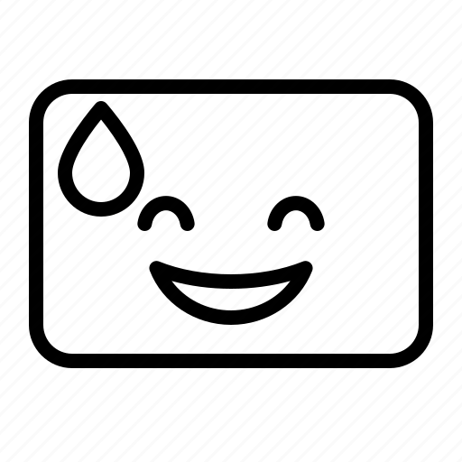 Emoticon, expression, face, rectangle, smile, sweat, triangle icon - Download on Iconfinder