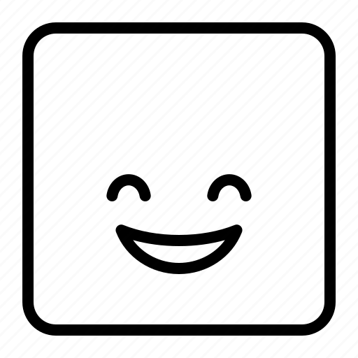 Emoticon, expression, face, laugh, square, triangle icon - Download on Iconfinder