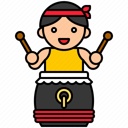 Festival, dragonboat, chinese, culture, drum, drummer icon - Download on Iconfinder