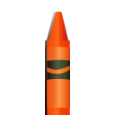 crayon tip, crayon5, orange crayon