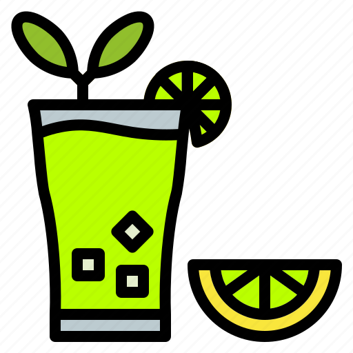 Drink, glass, ice, lemon, lemonade icon - Download on Iconfinder