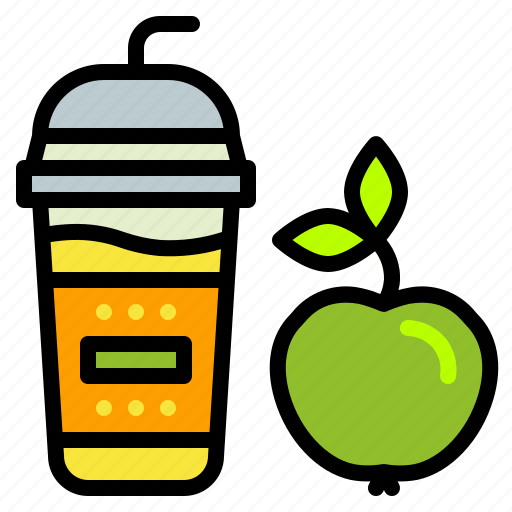 Apple, cup, drink, smoothie, takeaway icon - Download on Iconfinder