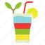 cocktail, drink, glass, rainbow 